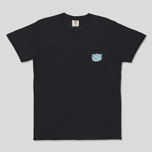 Kumo green garment-dyed pocket T-shirt, alternate product view