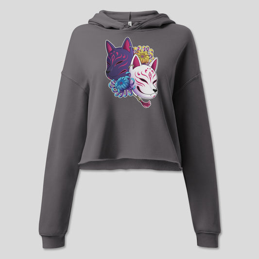 Kitsune Masks women’s cropped hoodie by Yokai Factory