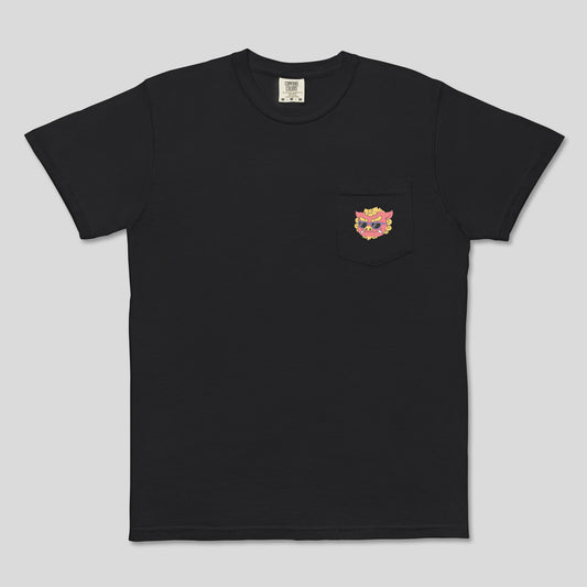 Pachi red garment-dyed pocket T-shirt, alternate product view
