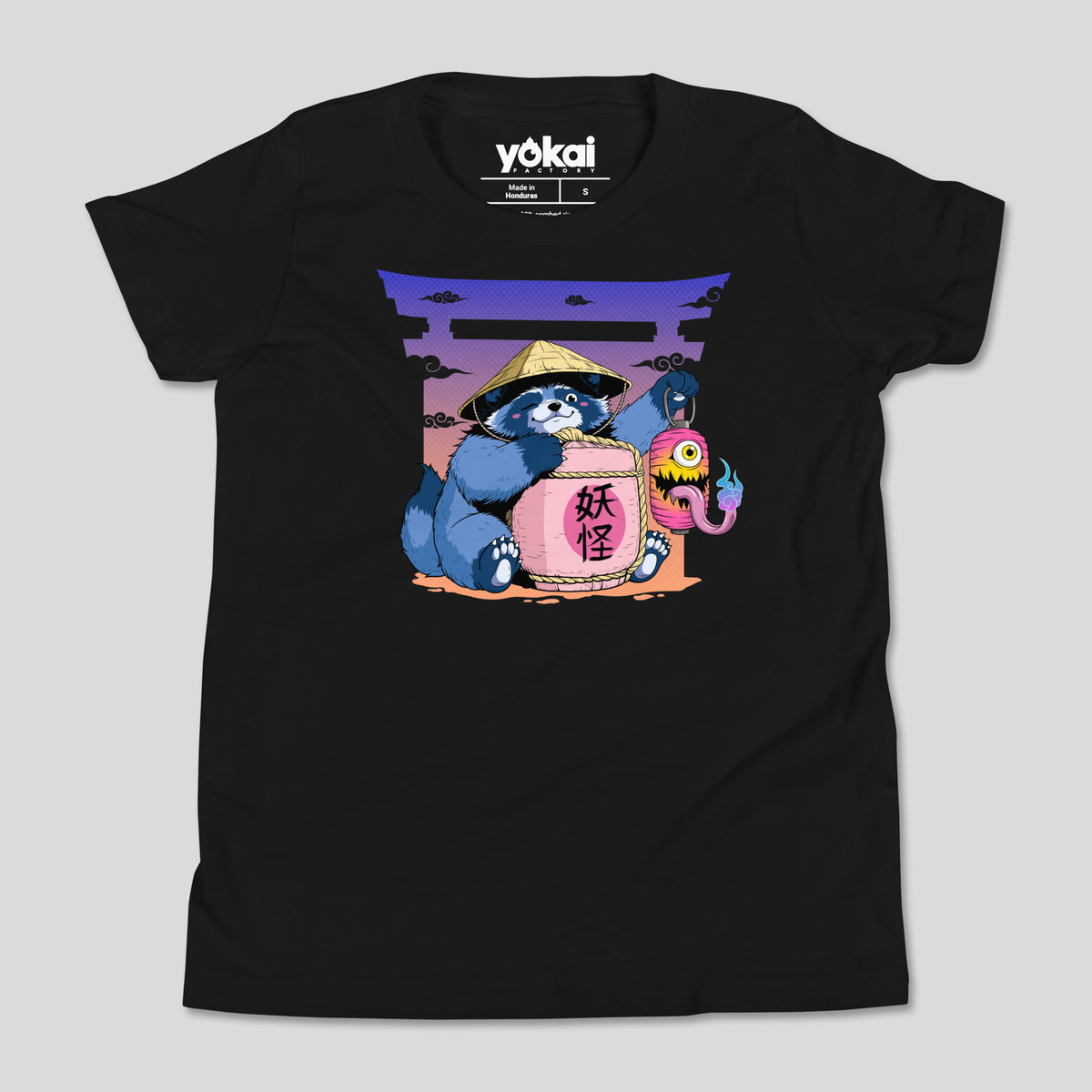 Tanuki & Chochin Obake – Kids’ Unisex T-Shirt